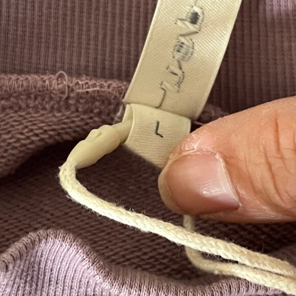 Nap Loungewear Women's Purple Drawstring Hem Cotton Sweatshirt Size Large NWT - Picture 6 of 8
